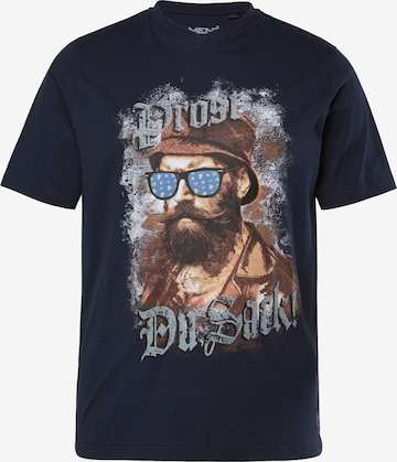 Men Plus Shirt in Blue: front