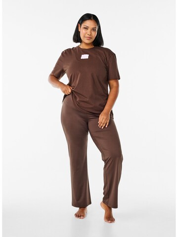 T-shirt 'Cenja' Active by Zizzi en marron