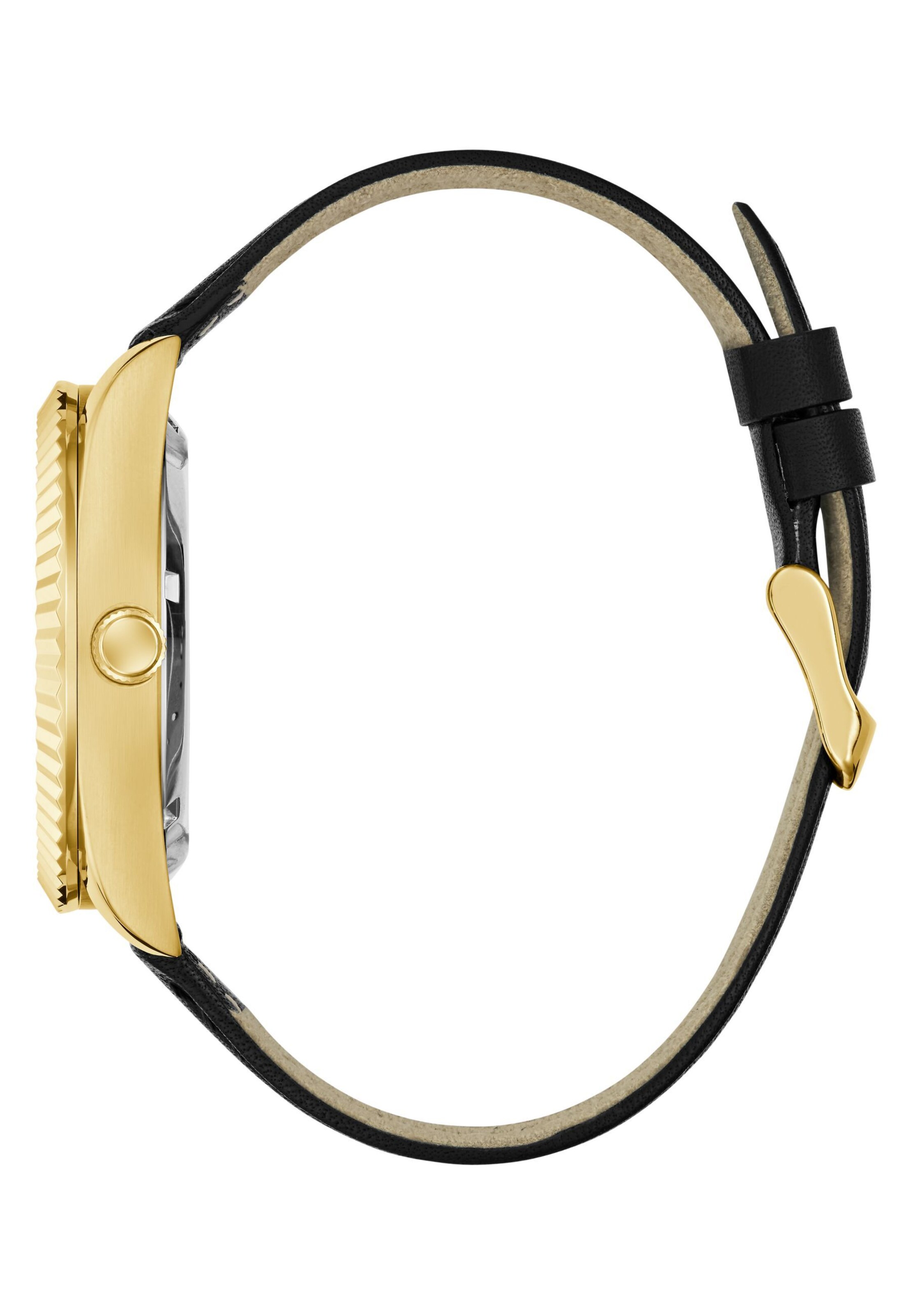 GUESS Analoog horloge 'CONNOISSEUR' in Zwart