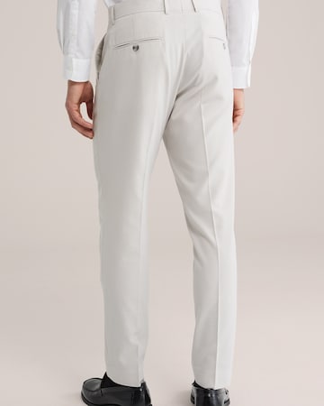 WE Fashion Slimfit Spodnie w kant w kolorze biały