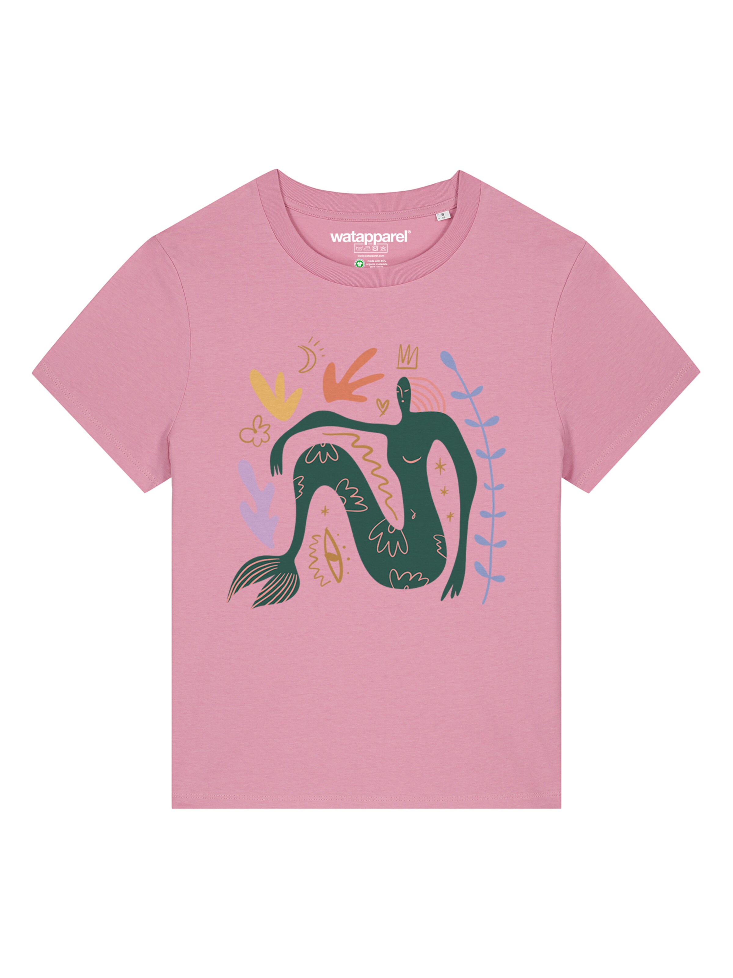 T-shirt 'Love And Flex' Watapparel en rose : devant