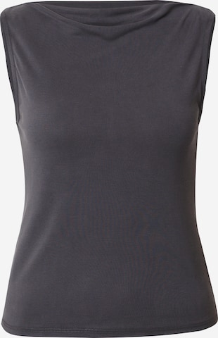 Monki Top in Grey: front