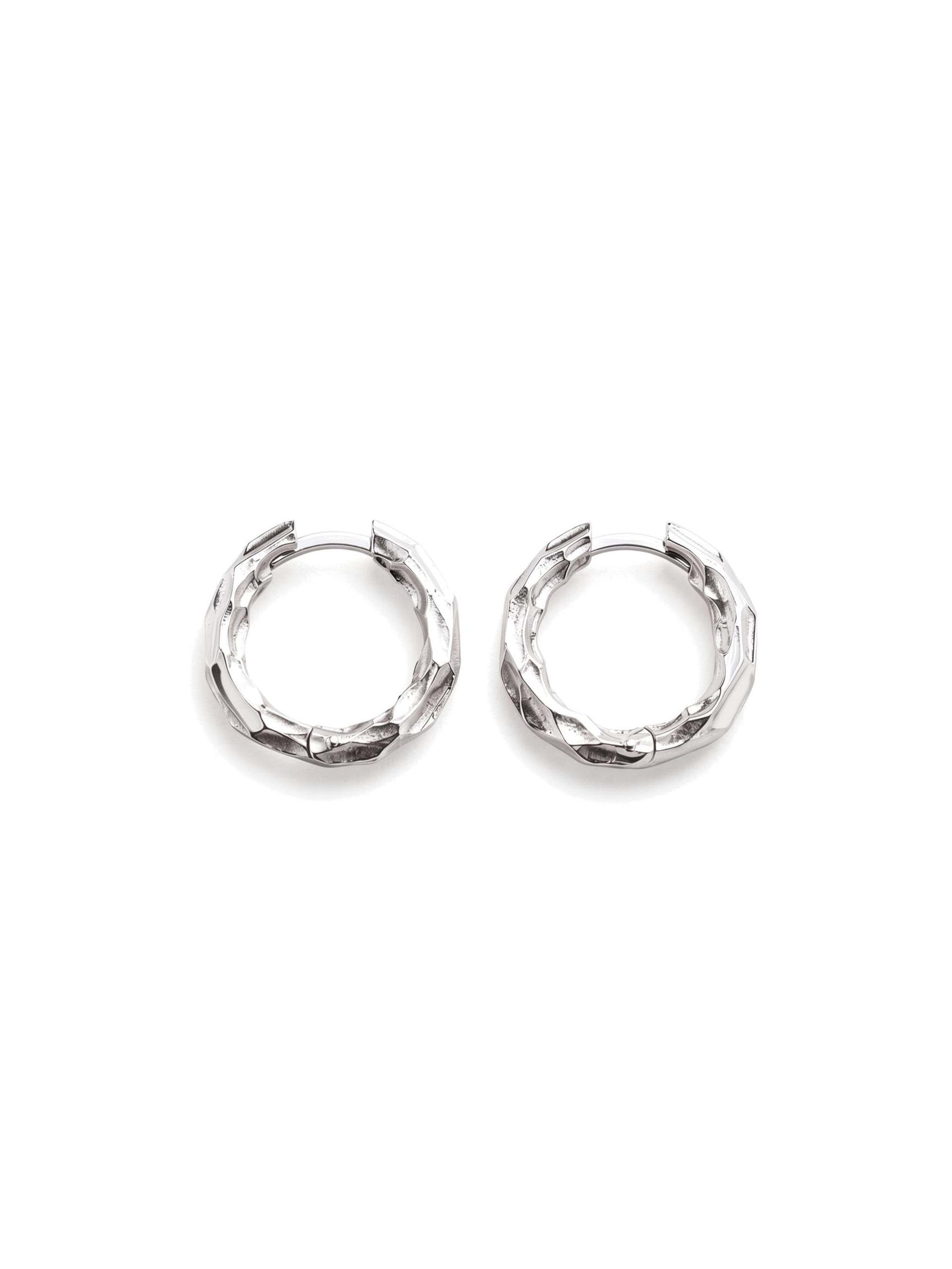 REYTEL Earrings 'CRATERS' in Silver: front