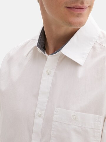TOM TAILOR Regular fit Button Up Shirt in White
