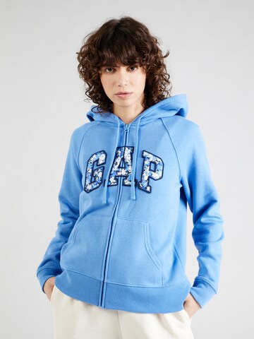 GAP Sweat jacket 'HERITAGE' in Blue: front