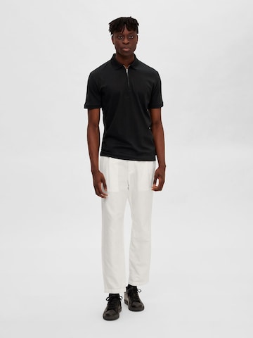 SELECTED HOMME Poloshirt 'Fave' in Schwarz
