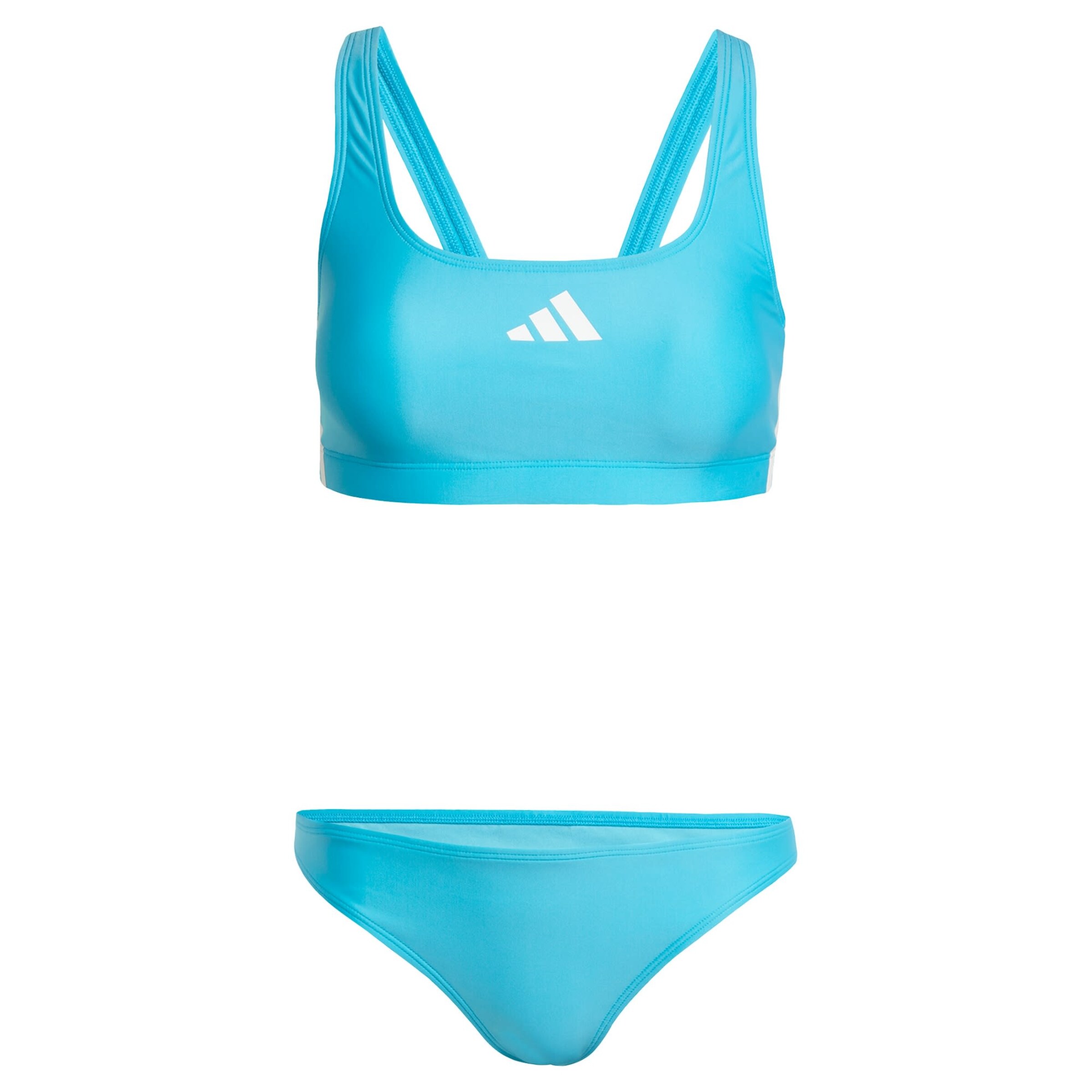 Costum de baie sport '3-Stripes V-Back' ADIDAS PERFORMANCE pe albastru neon / alb, Vizualizare produs