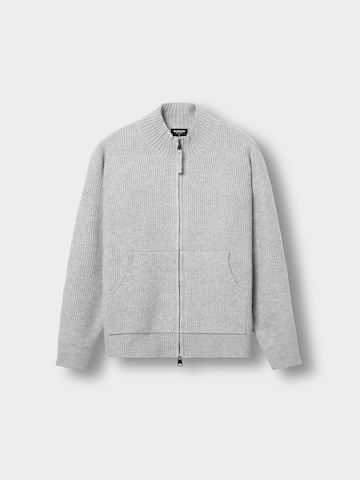 Burocs Strickjacke 'Kangaroo' in Grau: Vorderseite