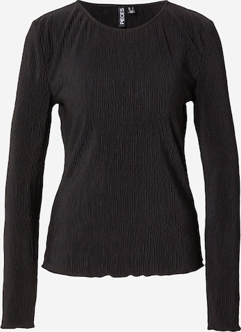 PIECES Shirts 'PCFLORA' i sort: forside