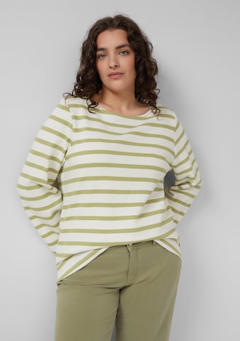 s.Oliver Sweatshirt in Grün: Vorderseite