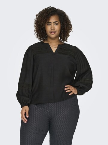 ONLY Carmakoma Blouse in Zwart: voorkant
