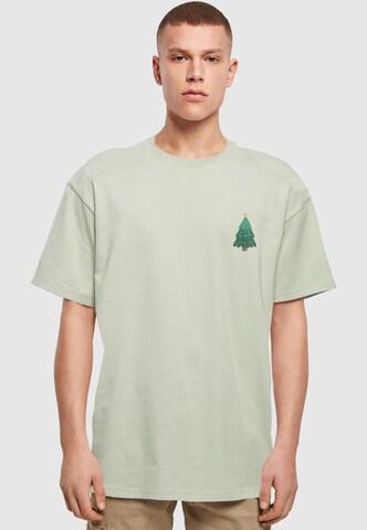 T-Shirt 'Christmas Holly Jolly Mood' Merchcode en vert : devant