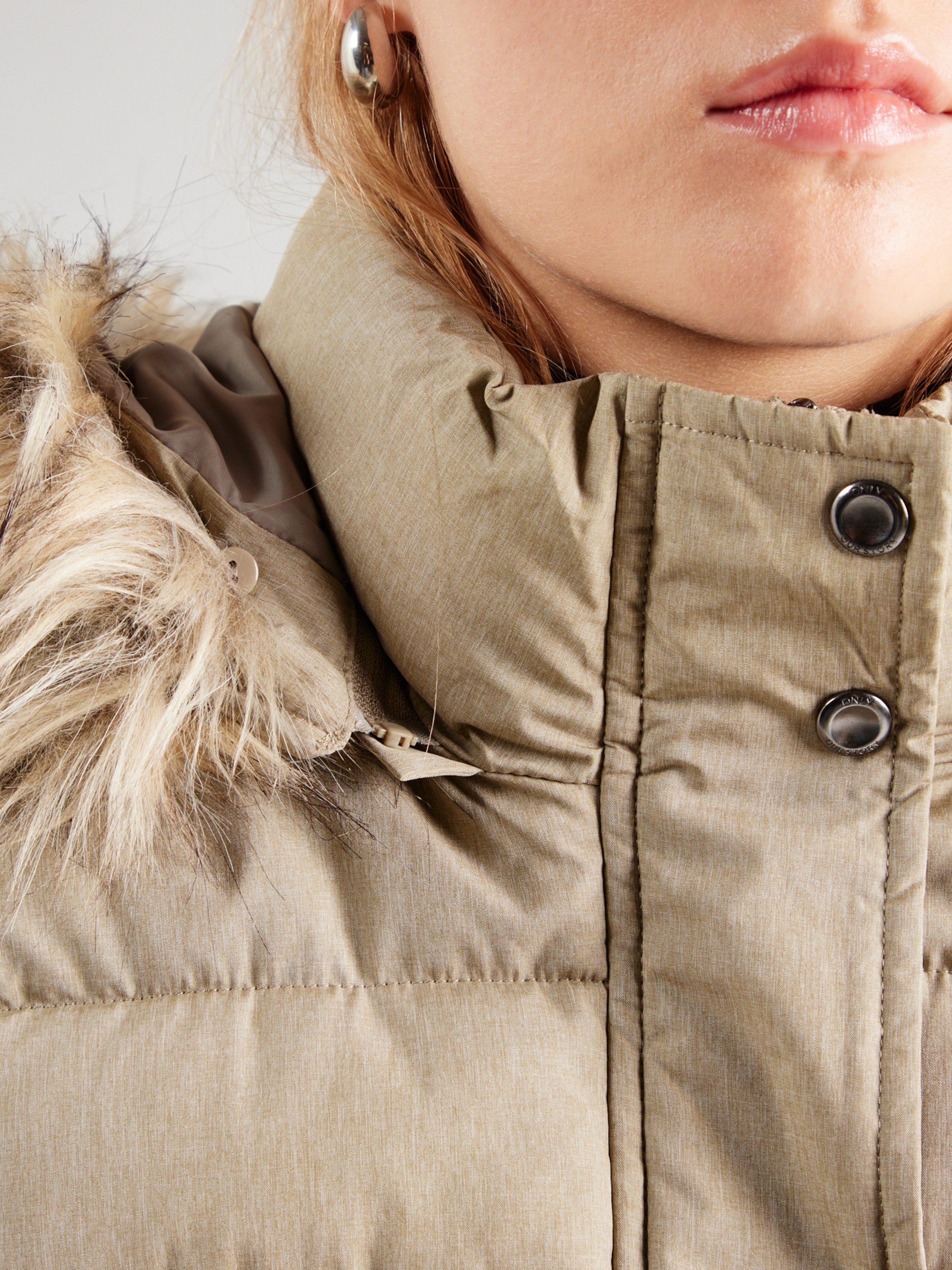 ONLY Winter Jacket ONLNEWLUNA in Taupe ABOUT YOU