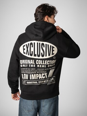 Sublevel Sweatjacke in Schwarz: Vorderseite