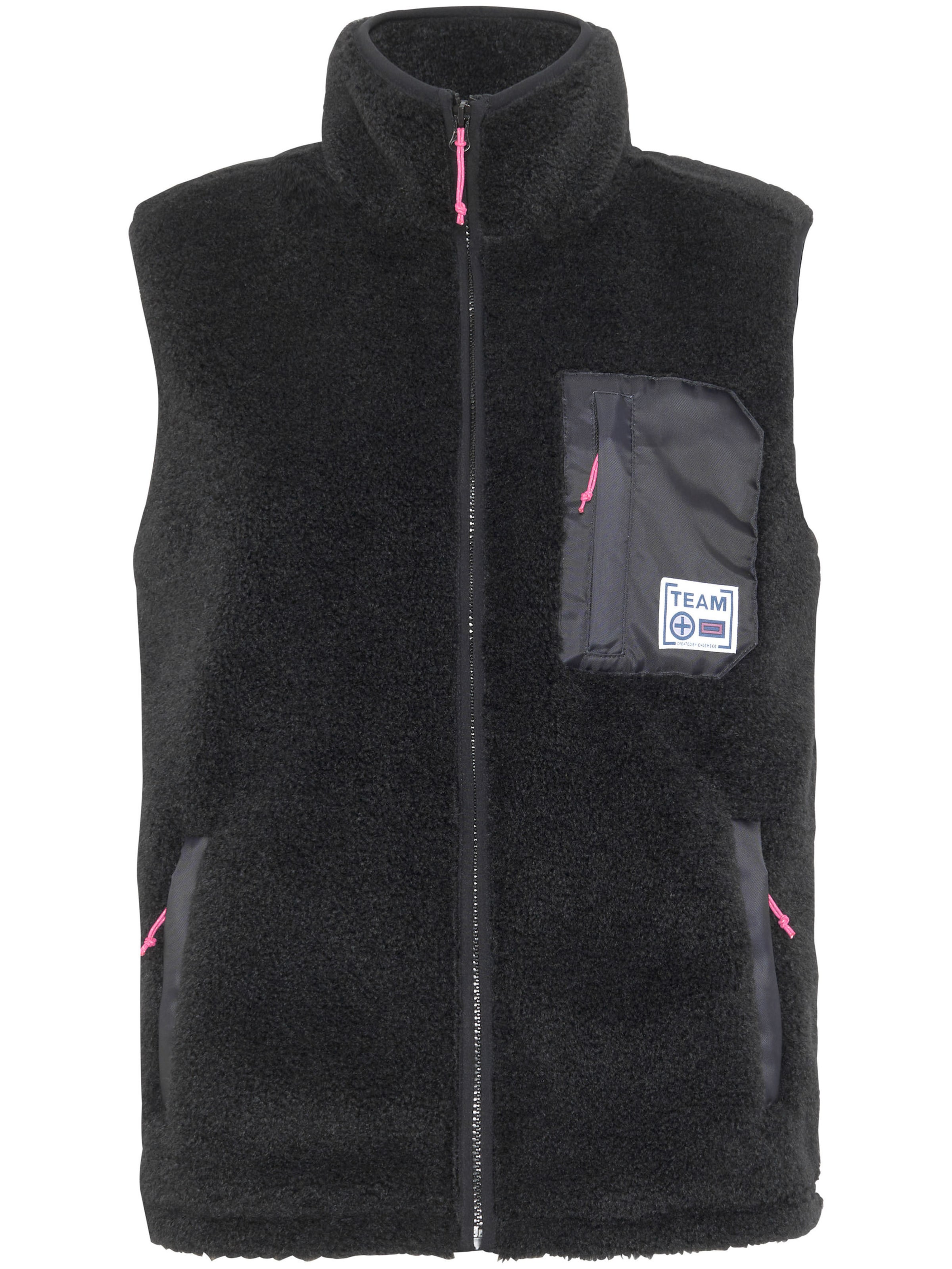 CHIEMSEE Weste ' aus weichem Sherpa Fleece ' in Schwarz: Vorderseite
