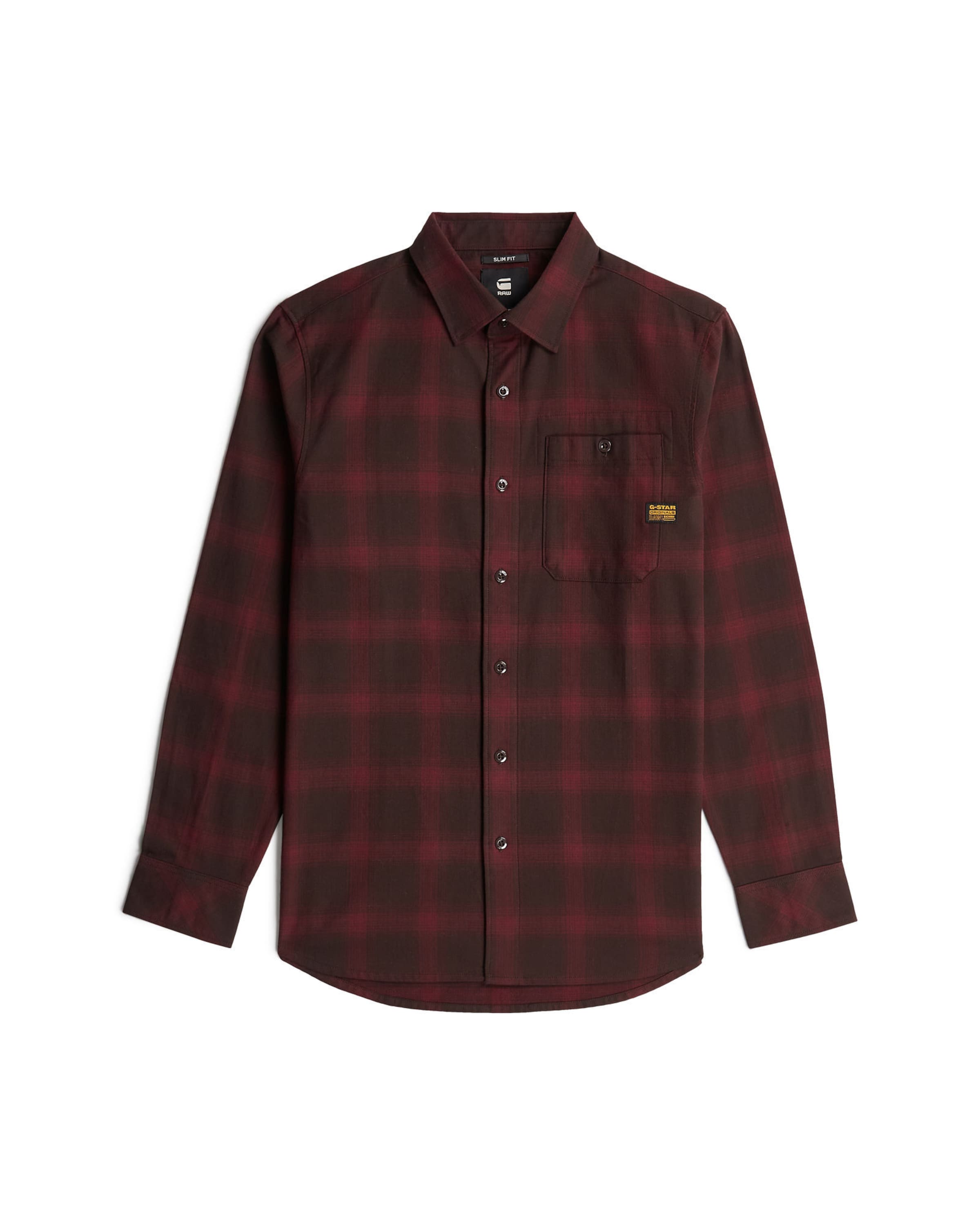 G-STAR Hemd 'Bristum 2.0' in schoko / rubinrot, Produktansicht