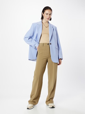 modström Loose fit Trousers with creases 'Gale' in Beige
