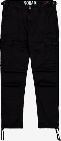 ALPHA INDUSTRIES Cargo trousers in Black: front