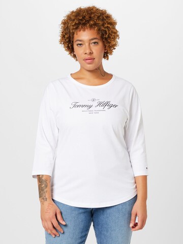 T-shirt Tommy Hilfiger Curve en blanc : devant
