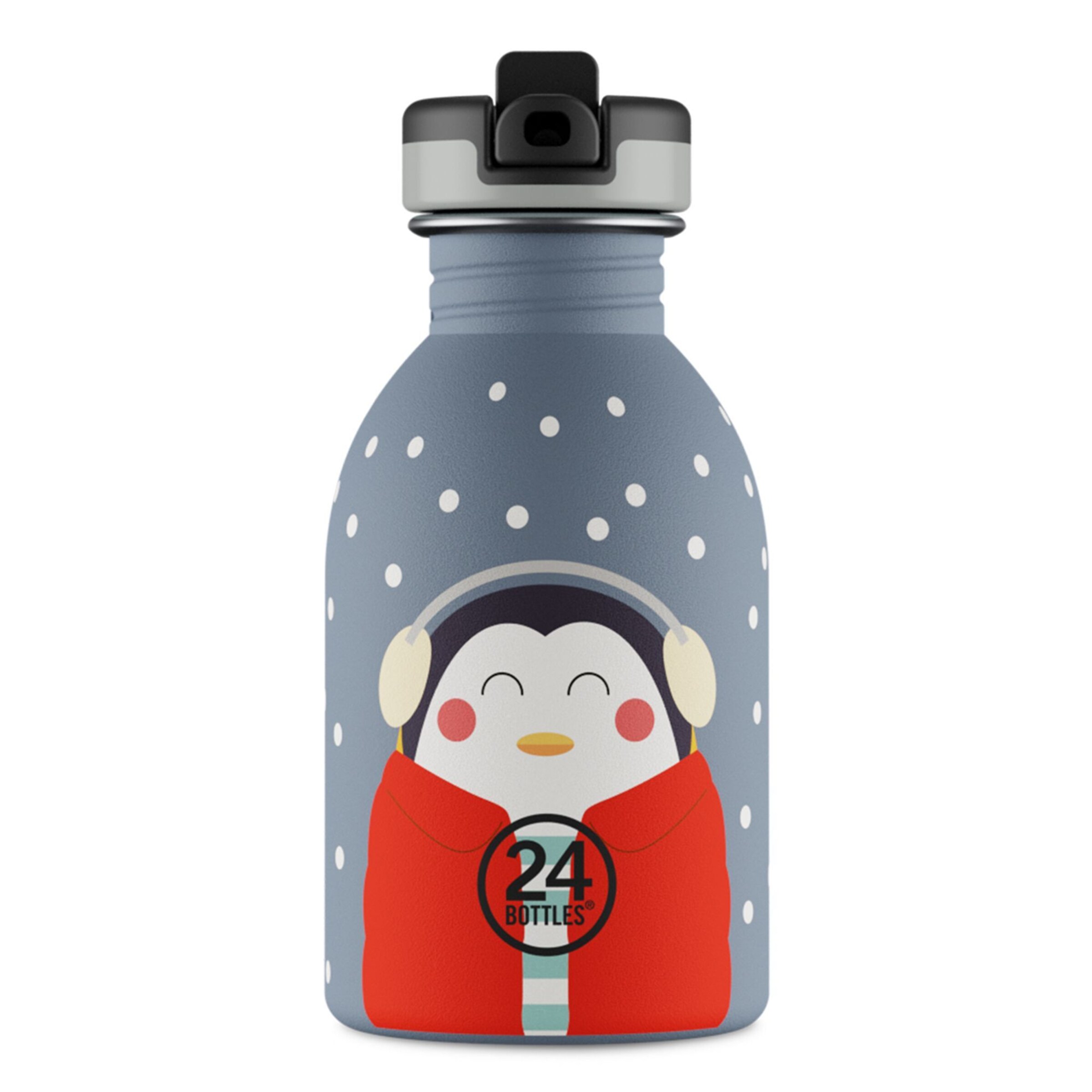 24Bottles Drinking Bottle 'Kids Urban' in Grey: front