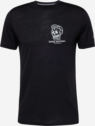 super.natural T-Shirt fonctionnel 'GRAVEL' en noir / blanc, Vue avec produit