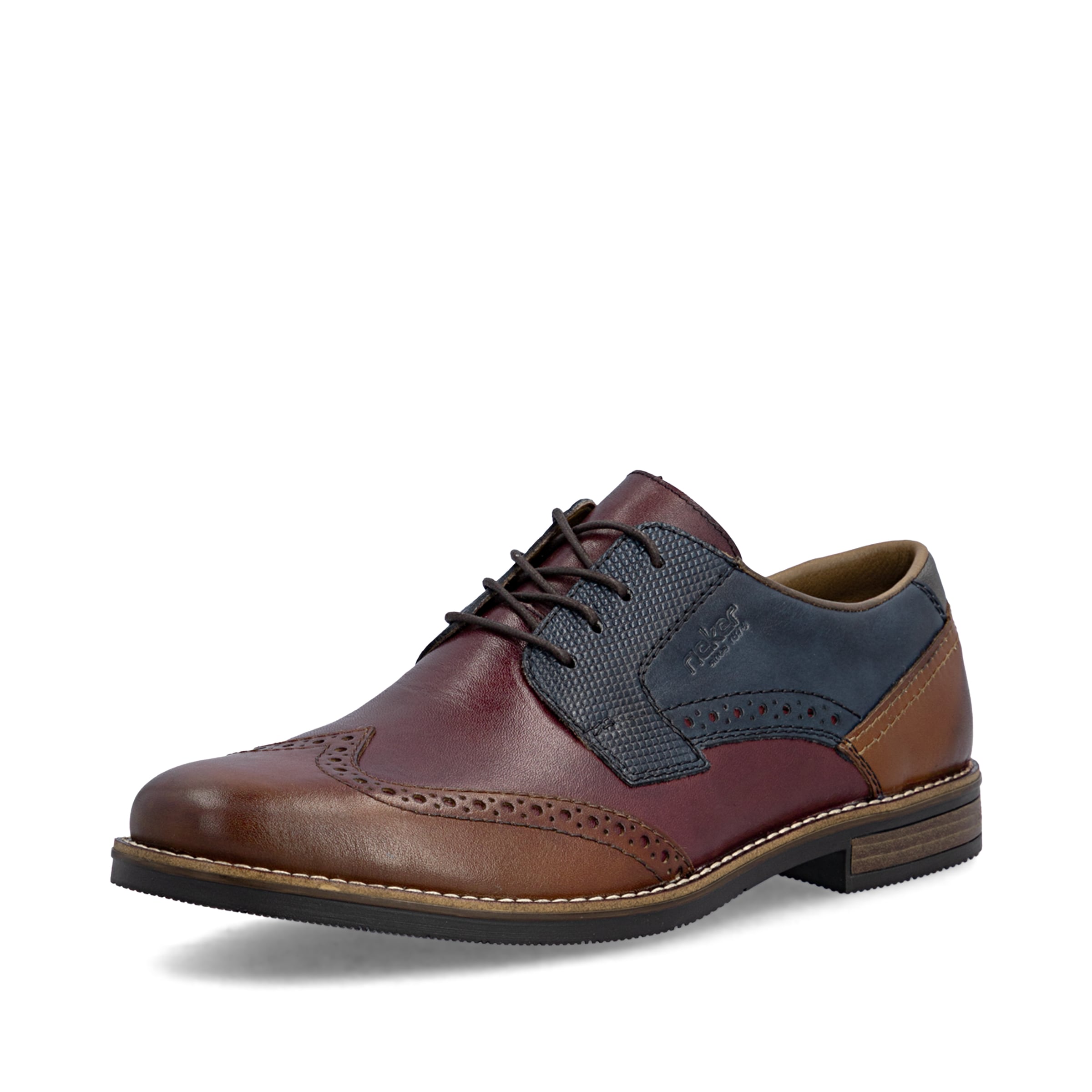 Chaussure à lacets Rieker en marron : devant