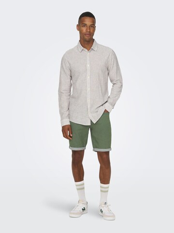 Only & Sons Regular fit Ing 'CAIDEN' - barna