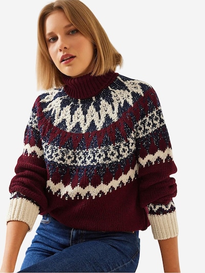 Bianco Lucci Pullover 'Pullover' em S-M em borgonha, Vista do artigo