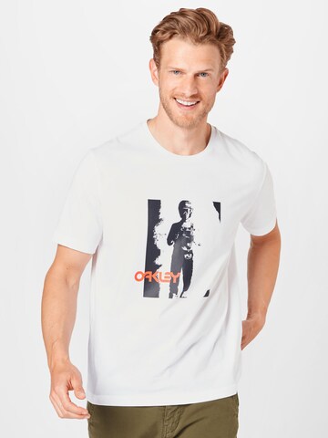 T-Shirt fonctionnel 'Jonny' OAKLEY en blanc : devant