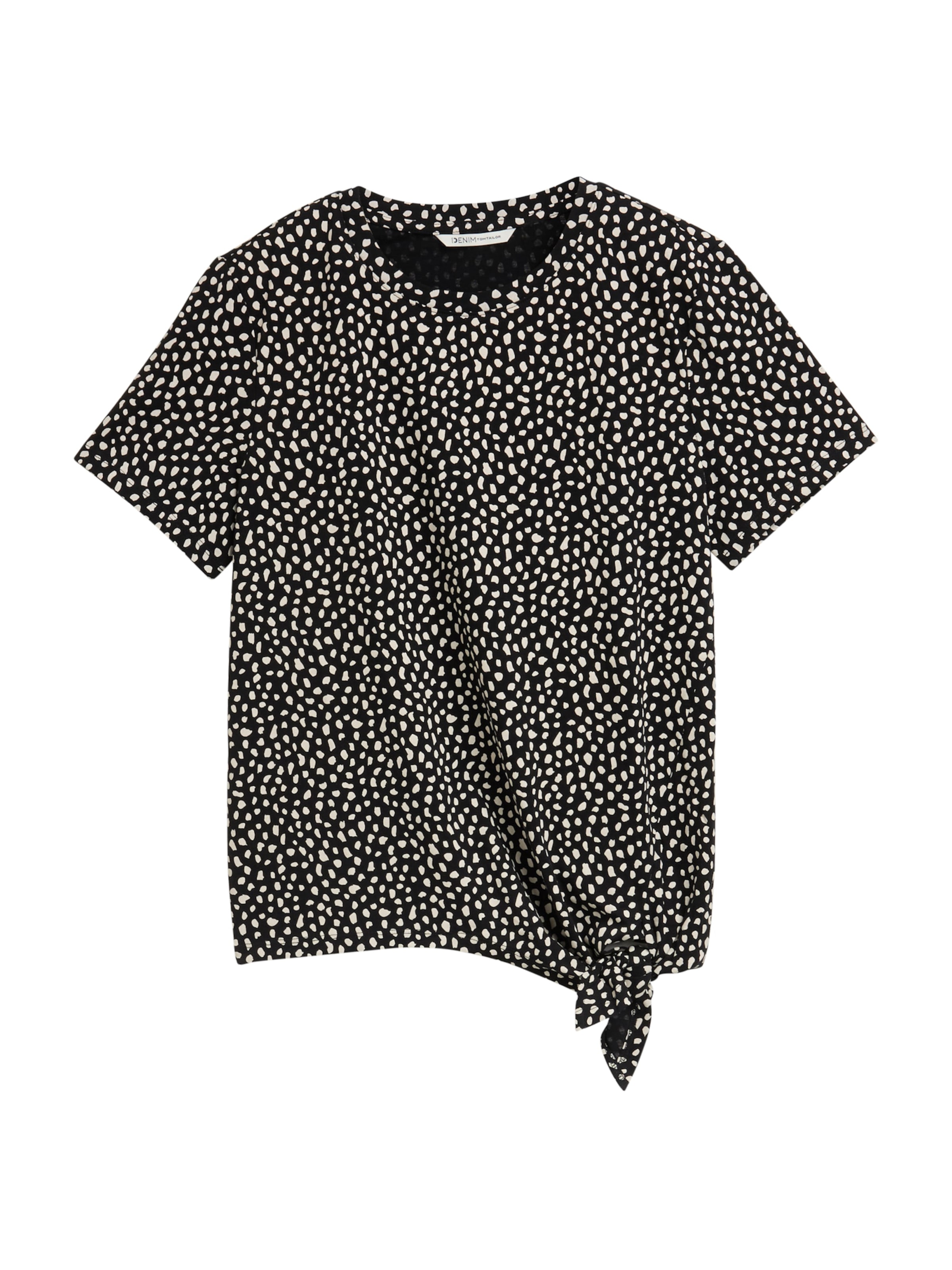 TOM TAILOR DENIM Μπλουζάκι σε μαύρο: μπροστά