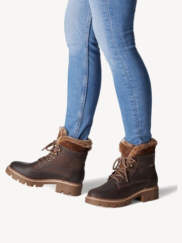 Bottines à lacets Tamaris en marron : devant
