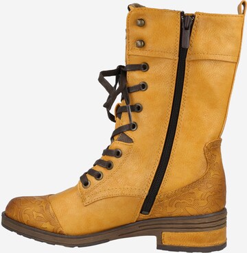 Bottines à lacets MUSTANG en jaune