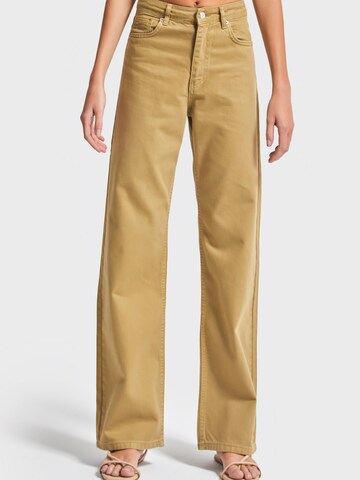 IT'S BASIC Regular Jeans 'Straight Mid Rise Jeans' in Geel