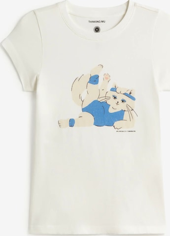 Thinking MU Shirt 'MIRNA' in Weiß: Vorderseite