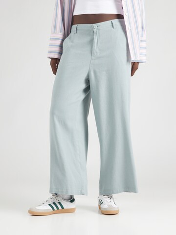QS Wide leg Trousers in Green: front
