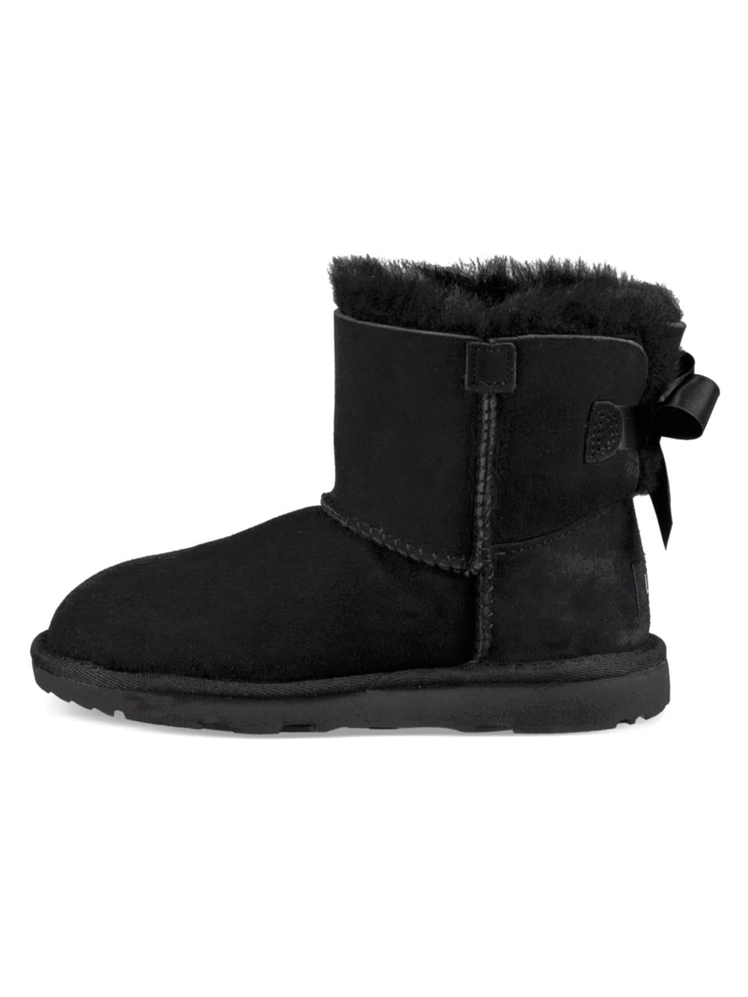 UGG Boot 'Kids Mini Bailey Bow II Black Boots' in Black