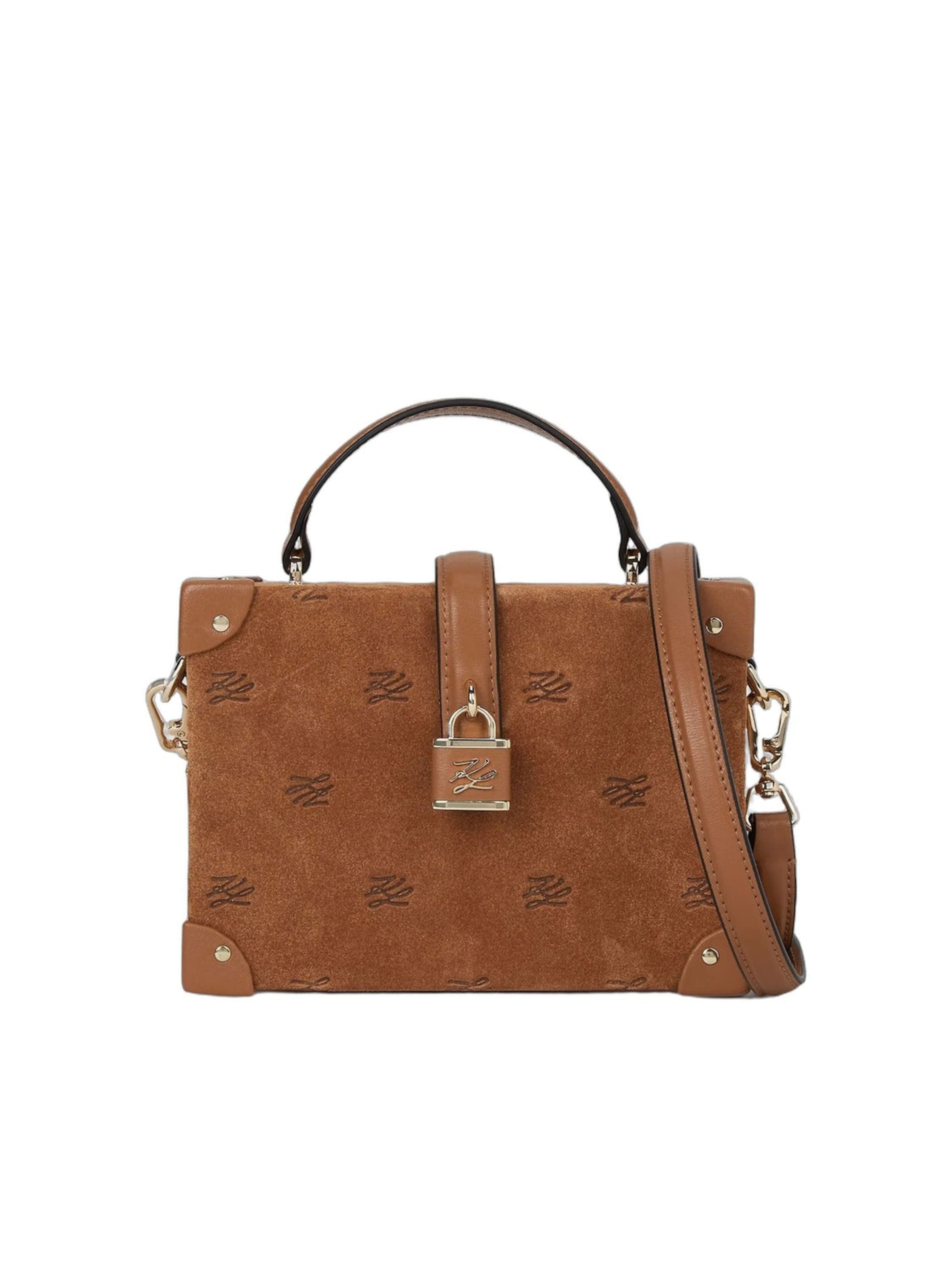 Karl Lagerfeld Kézitáska 'K/AUTOGRAPH PADLOCK S TRUNK SD' - barna: elől