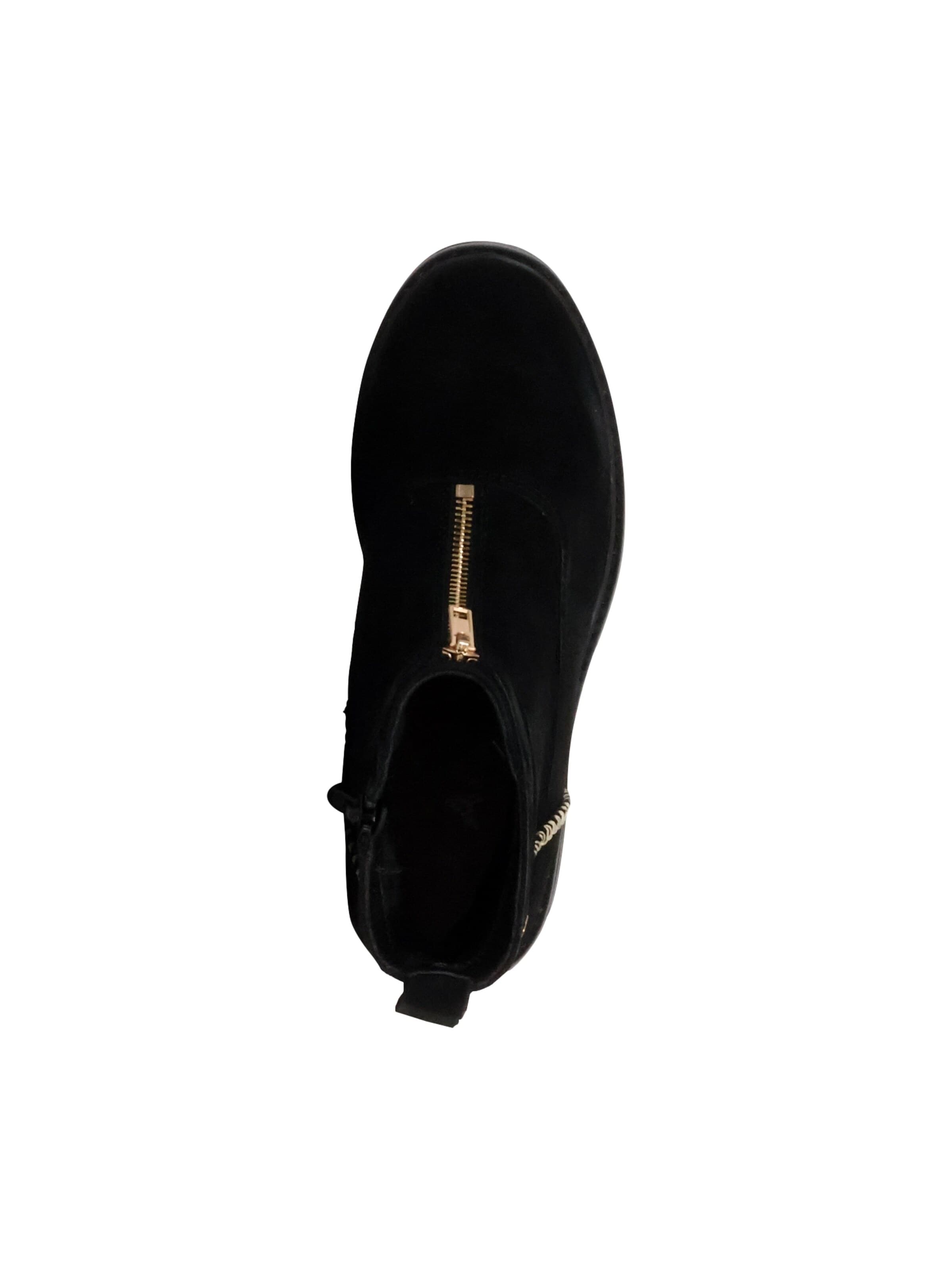The Divine Factory Botki po kostki 'Lederstiefeletten Alenoa' w kolorze czarny