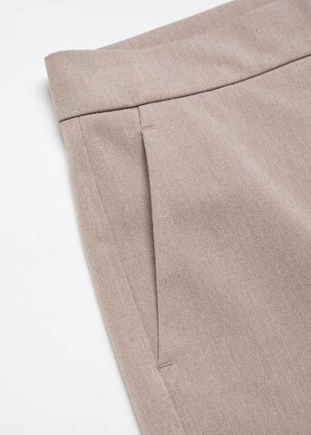 MANGO Normalny krój Spodnie w kant 'Chloe' w kolorze brązowy