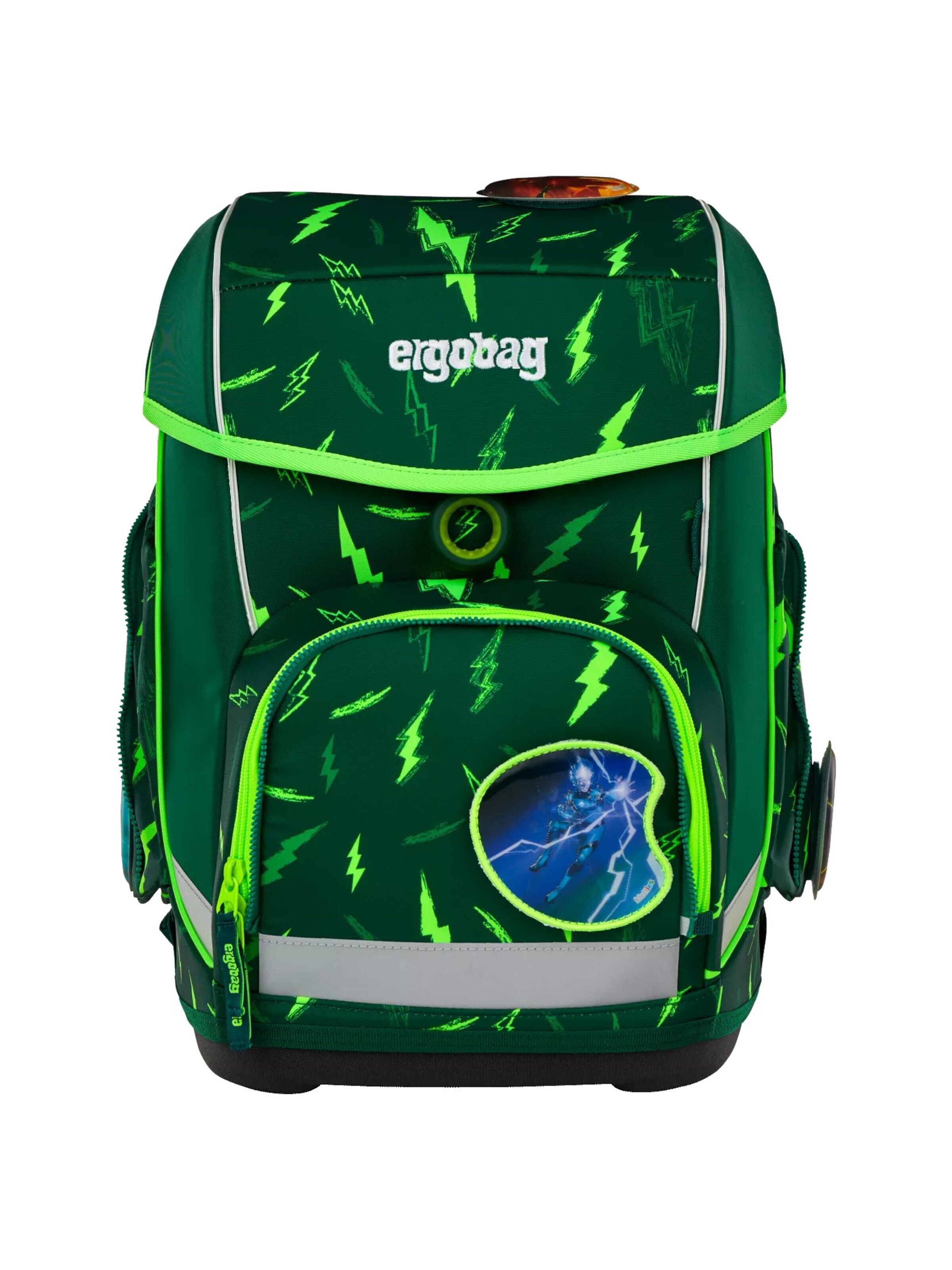 ergobag Rucksack 'Schulranzen-Set cubo Set'‌‌‌‌‌ in Grün