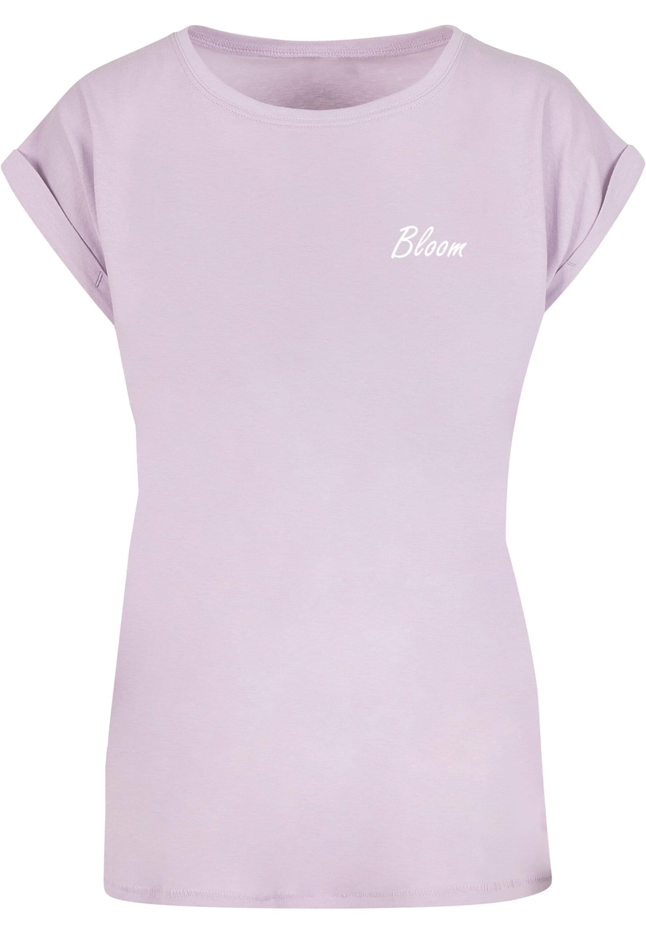 Merchcode T-Shirt 'Flowers Bloom' in lavendel / weiß, Produktansicht