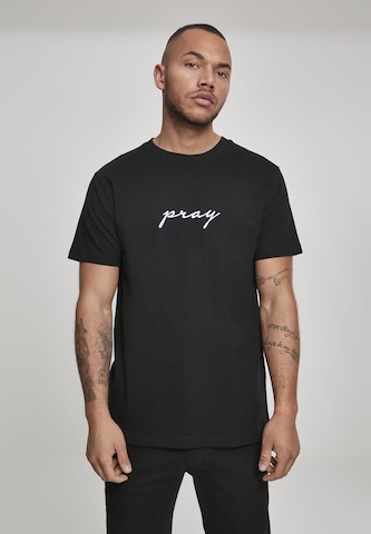 Mister Tee Shirt 'Pray' in Zwart: voorkant