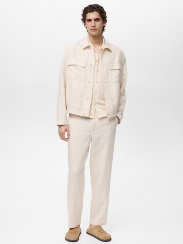 MANGO MAN Regular Trousers 'RUSTIC' in Beige