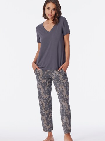 SCHIESSER Pyjama ' 7/8 - Selected Premium ' in Grijs