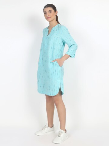 VICCI Germany Midikleid mit eingewebten Streifen in Blau