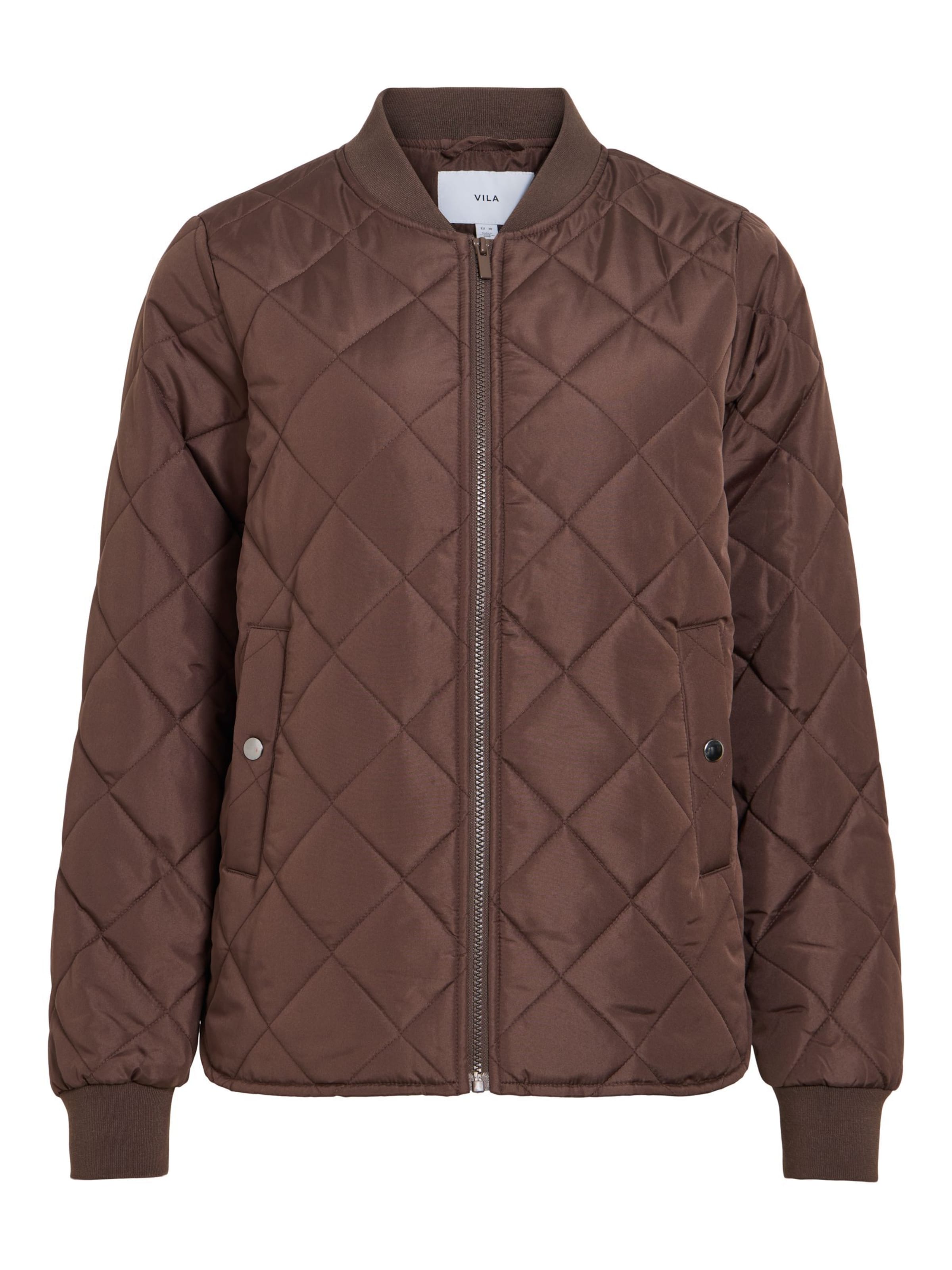 Veste mi-saison VILA en marron : devant