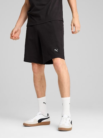 Regular Pantalon 'ESS' PUMA en noir : devant