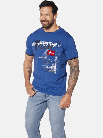 Jan Vanderstorm Shirt ' Sölve ' in Blauw: voorkant