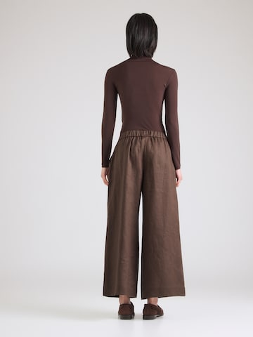 Wide Leg Pantalon 'CANNETI' MM by Max Mara en marron