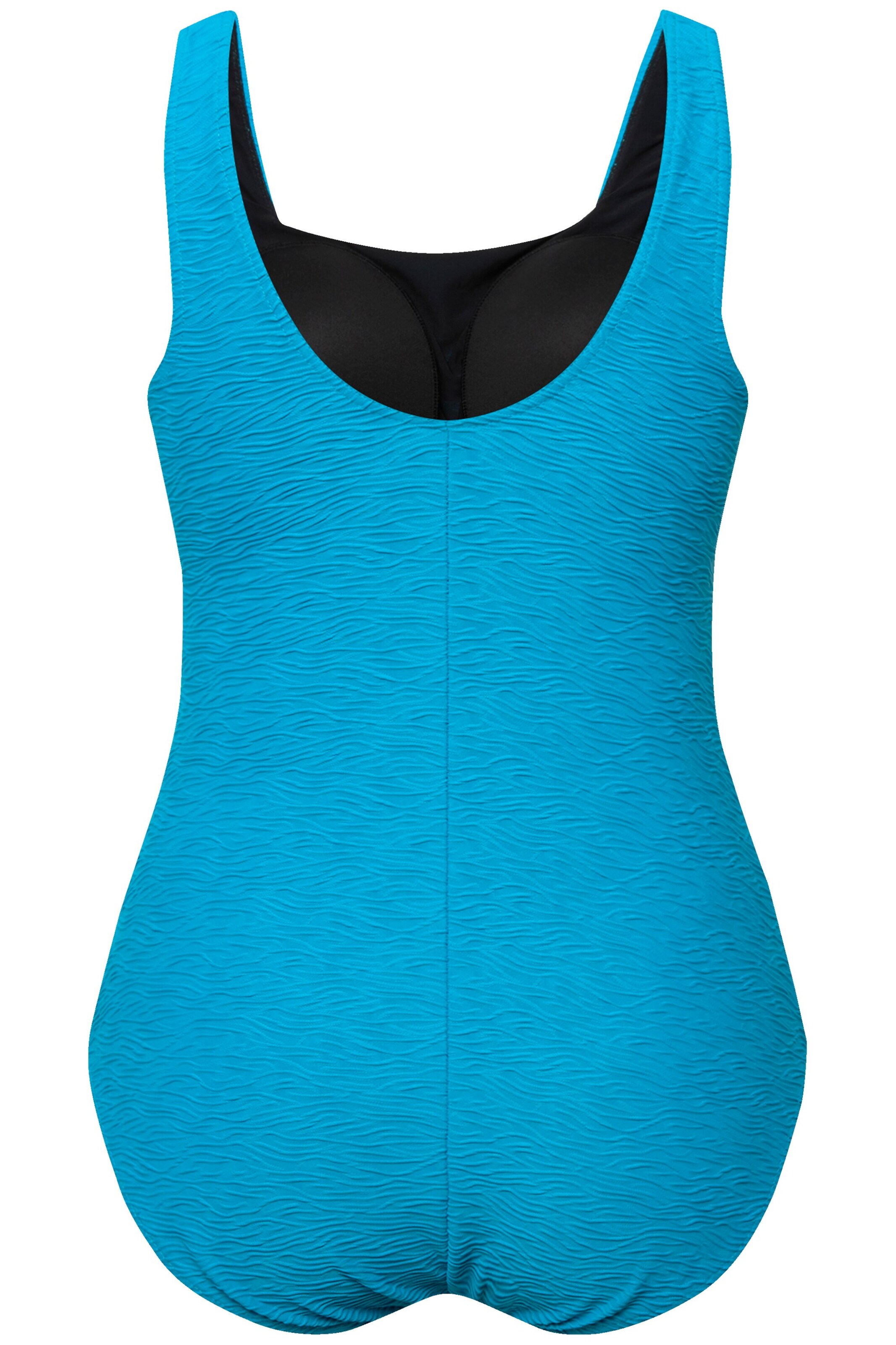 Ulla Popken Bustier Badeanzug in Blau